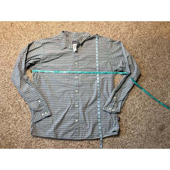 PATAGONIA Long Sleeve shirt, XL, Lightweight Flannel Gray & Blue - Picture 4 of 9